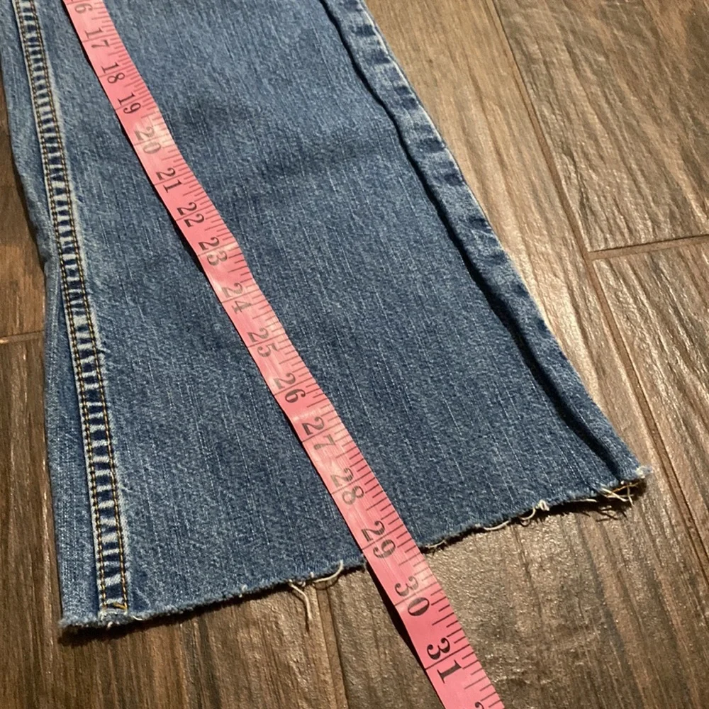 Express Hispter light wash flare jeans vintage 3/4